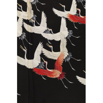 Furisode met vliegende kraanvogels -  anoniem  1910 - 1930 (5010.2015)