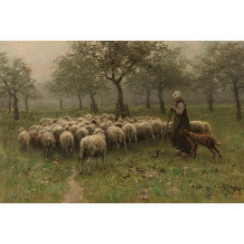 Herderin met kudde schapen -  Anton Mauve  ca. 1870 - ca. 1888 (5010.2016)