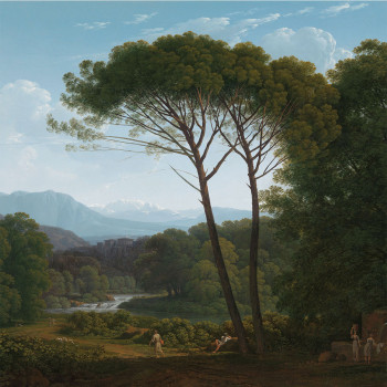 Italiaans landschap met pijnbomen -  Hendrik Voogd 1795 (5010.2019)