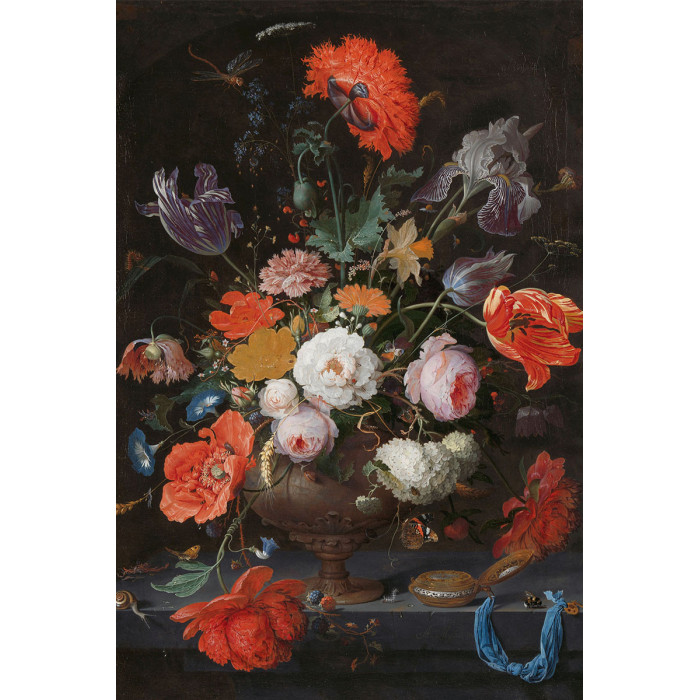 Stilleven met bloemen en een horloge - Abraham Mignon  ca. 1660 - ca. 1679 (5010.2031)
