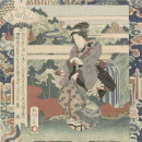 Vrouw op klif -  Utagawa Sadakage 1832 (5010.2041)