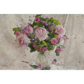 Schilderij roze bloemen (5020.1010)
