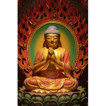Rood en gouden Buddha (5085.1011)