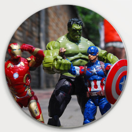 Muurcirkel Hulk-Captain America-Iron Man (5075.1017)