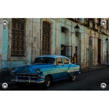 Tuinposter © René Groenendijk - Oldtimer Cuba Havana Straatbeeld (6226.1008)