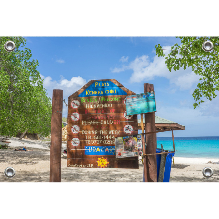 Tuinposter Playa Kenepa Curaçao (5051.3039)