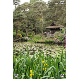 Tuinposter japanse tuin met bruggetje (5050.3015)