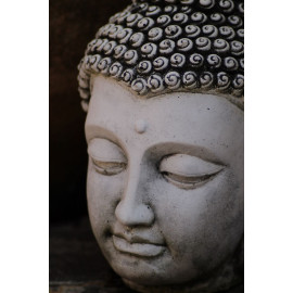 Wanddecoratie Buddha betonnen hoofd (5085.3006)