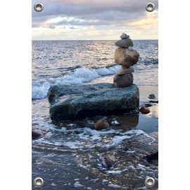 Tuinposter Balance Sea Stones (5085.3010)