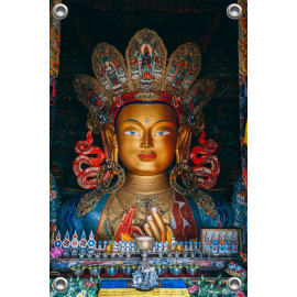 Tuinposter Buddha met veel kleuren (5085.3011)