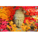 Tuinposter Buddha rood-geel blad (5085.3022)