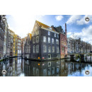Tuinposter Amsterdam Gracht Hoekhuis (5090.3004)