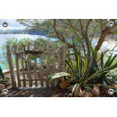 Tuinposter Ibiza tuin aan het strand (5090.3016)
