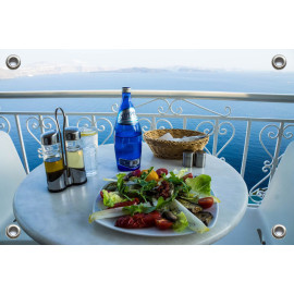 Tuinposter Dineren op grieks balkon (5090.3028)