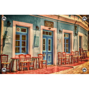 Tuinposter Cafe Griekenland (5090.3046)