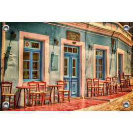 Tuinposter Cafe Griekenland (5090.3046)