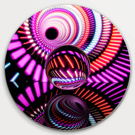 Muurcirkel © Karin Beijers - Abstract - Purple (6227.1007)