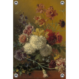 Tuinposter  Stilleven met bloemen -  Georgius Jacobus Johannes van Os  1820 - 1861 (5010.2035)