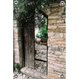 Tuinverruimer-Schuttingposter  - Oude deur naar binnentuin (5054.1131)