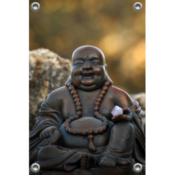 Tuinposter Lachende Buddha - Boedha (5085.1056)