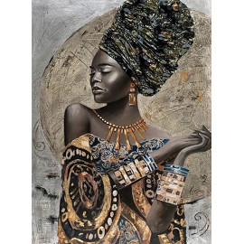 Canvas 50x70cm Painted African Woman (5080.2004)
