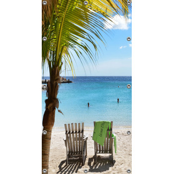 Schuttingposter-Tuinposter 90x180cm - Curacao Beach  (5051.3031)