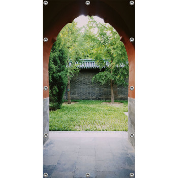 Schuttingposter-Tuinposter 90x180cm - Doorkijkje binnentuin  (5054.1028)