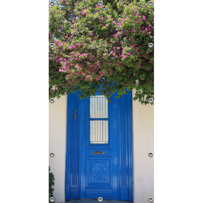 Schuttingposter-Tuinposter 90x180cm © Inge van Beek - Typisch Griekse Voordeur (6235.2611)