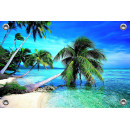 Tuinposter-Schuttingposter Tropisch Strand met Palmbomen  (5051.8003)