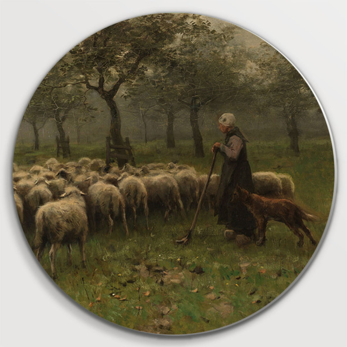 Herderin met kudde schapen (5010.2016)